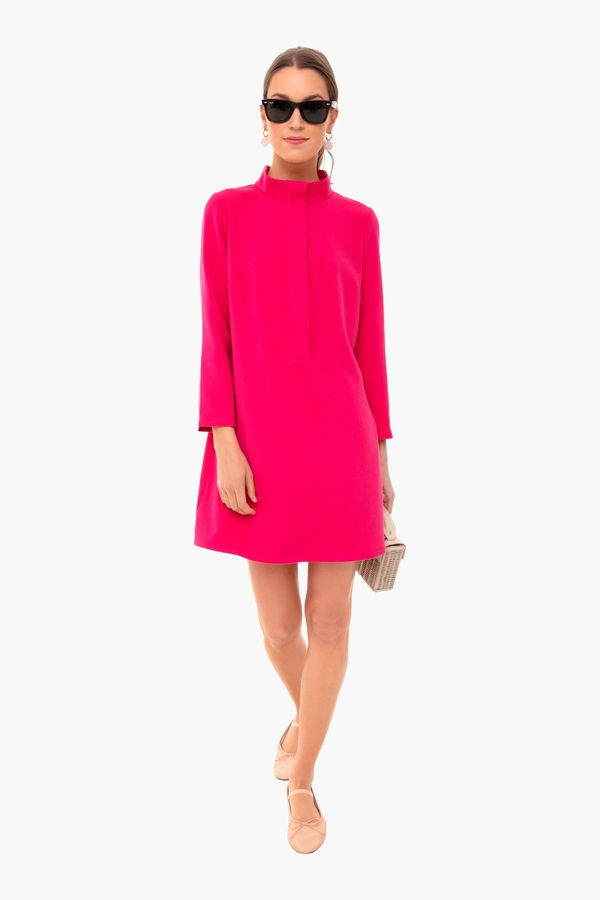 Fuchsia Stretch Crepe Avery Dress | Tuckernuck (US)