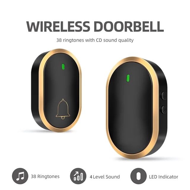 Kuntm Wireless Doorbell, 1000ft Range Loud Enough with 4 Volume Levels and Mute Mode Door Chimes ... | Walmart (US)