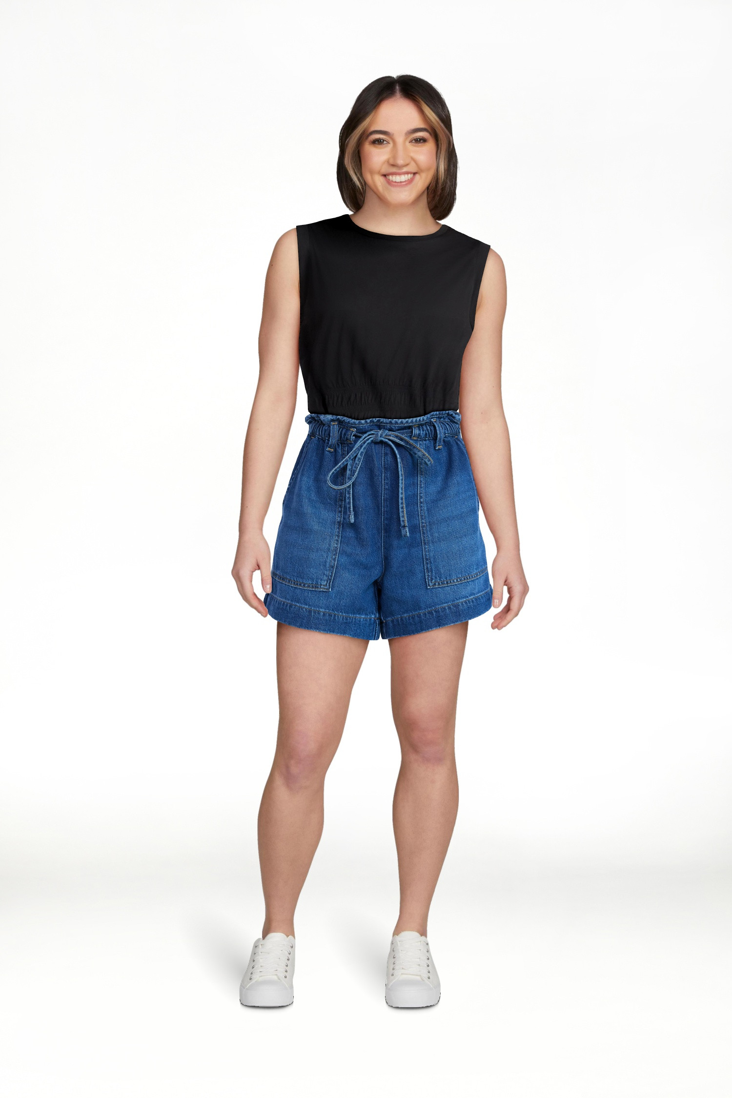 Time and Tru Women's Drapey Utility Shorts, 4" Inseam, Sizes XS-XXXL | Walmart (US)