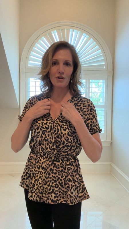 I purchased my animal print top at a high end department store but found the same one on amazon ! Paired with leggings and sandals for a spring look. Top xsmall

#LTKsalealert #LTKFind #LTKunder50