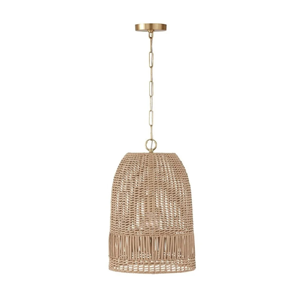 1 Light Pendant In Coastal Style-21 Inches Tall And 13.75 Inches Wide-Matte Brass Finish    -Trad... | Walmart (US)