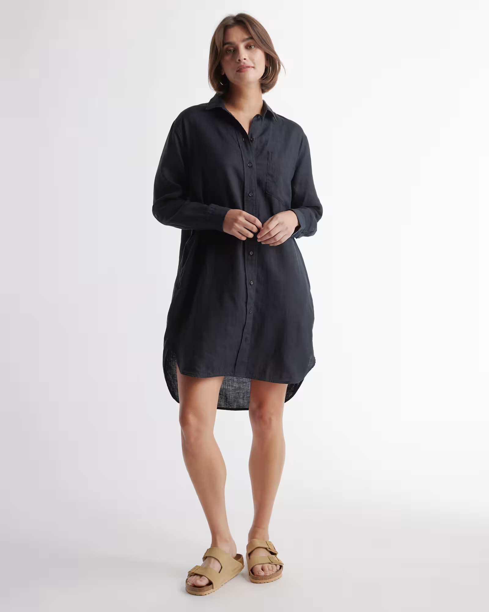 100% European Linen Shirt Dress | Quince