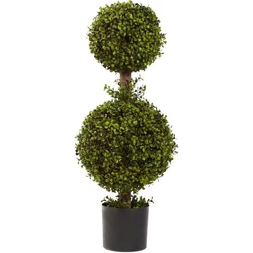 Nearly Natural 35" Double Boxwood Topiary | Walmart (US)