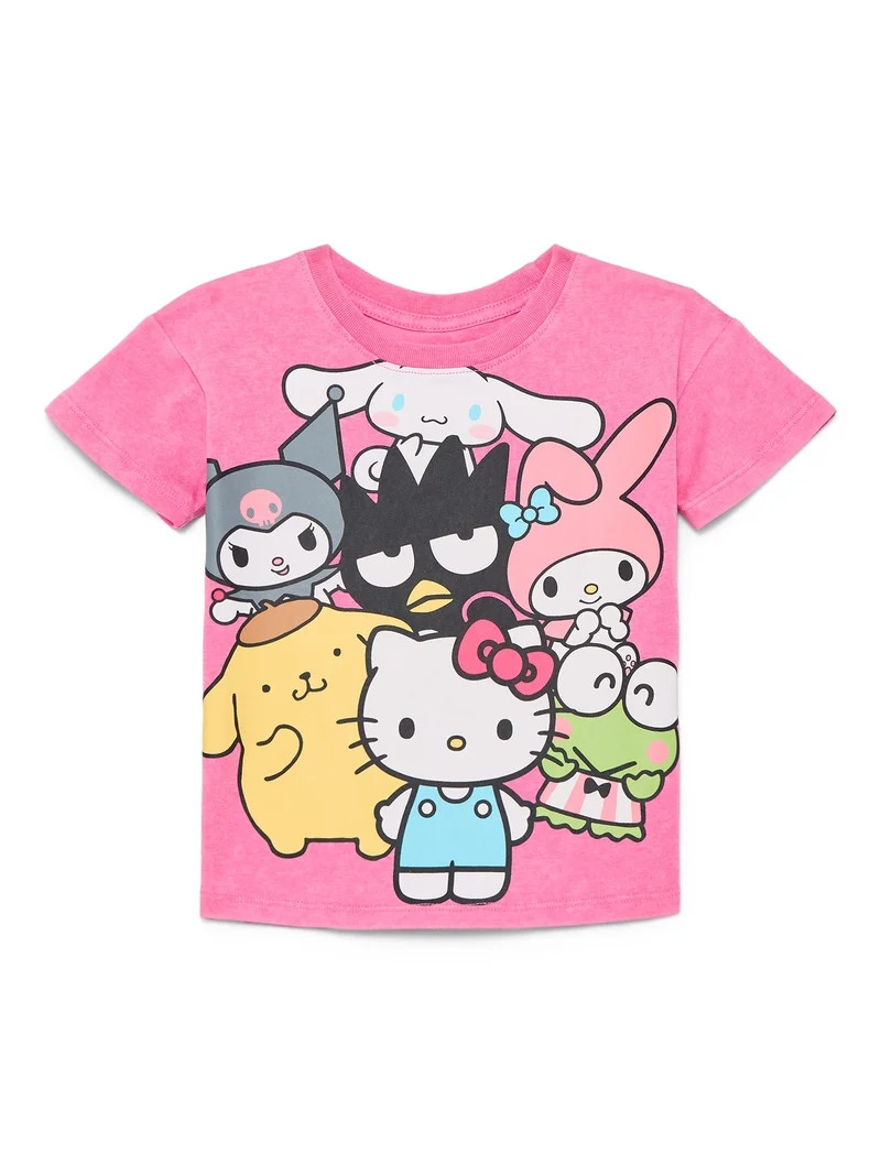 Hello Kitty and Friends Toddler Graphic Crewneck Tee with Short Sleeves, Sizes 12M-5T | Walmart (US)
