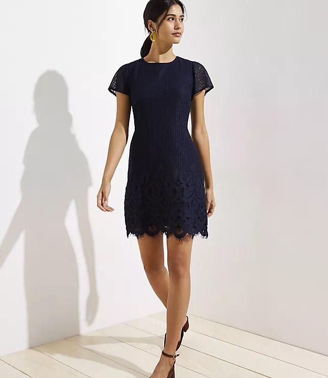 Lace Shift Dress | LOFT