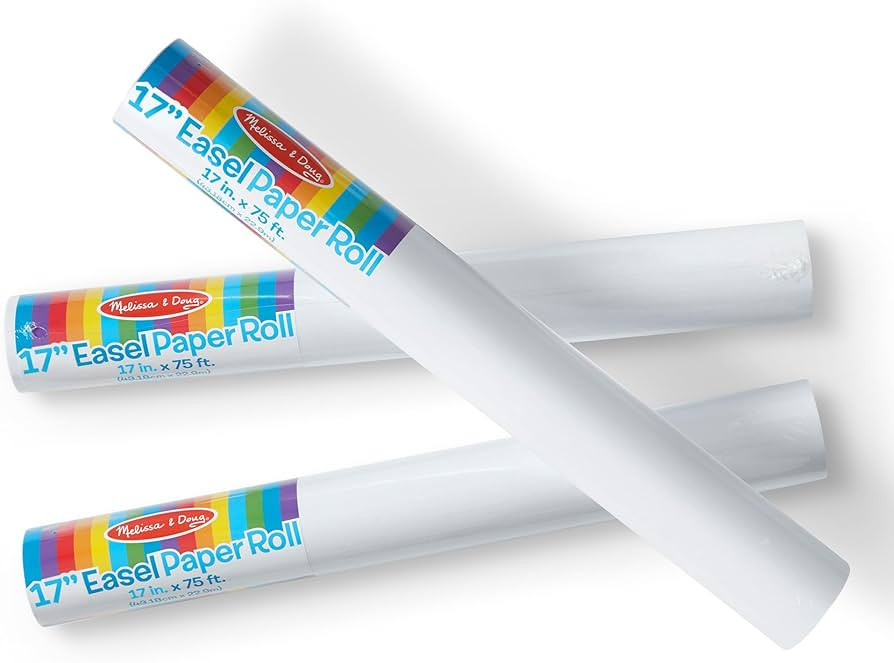 Melissa & Doug Deluxe Easel Paper Roll Replacement (17 inches x 75 feet) - 3-Pack - FSC Certified | Amazon (US)