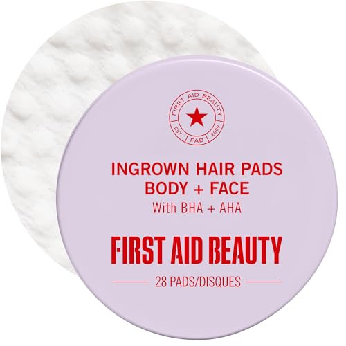 First Aid Beauty Ingrown Hair Pads, BHA + AHA Aftershave Treatment to Help Prevent Razor Bumps, Exfoliate Underarms & Bikini Area, Sensitive Skin, 28 ct | Amazon (US)