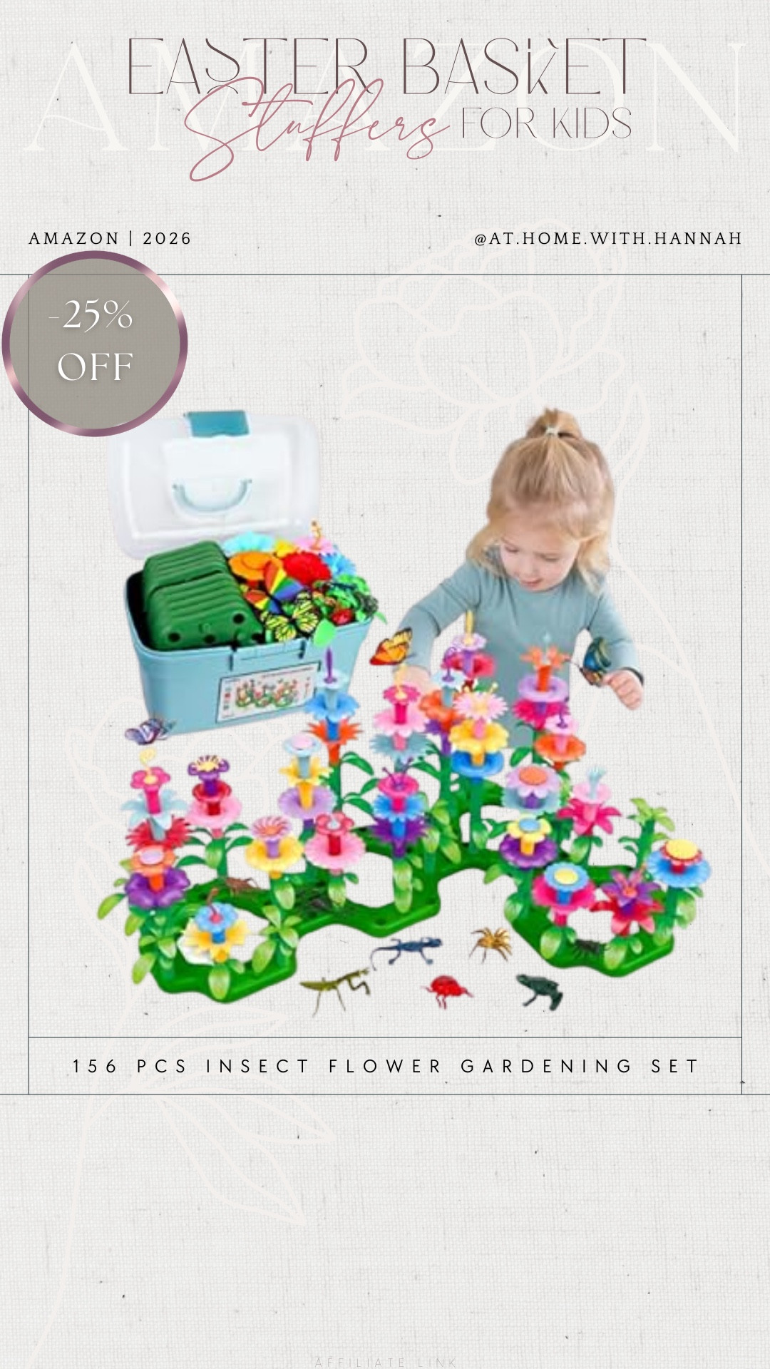 Deal Find • Easter basket filler • flower garden toy • spring toy for kids 🤍

Such a fun Easter basket idea for kids who love flowers, bugs, building, and pretend play. This flower gardening set is colorful, hands-on, and one of those gifts that feels perfect for spring and keeps them busy way after Easter.





•
Easter basket filler • flower garden toy • spring toy for kids • pretend play garden toy • non candy Easter gift • building toy for kids • toddler Easter basket idea • Amazon kids finds

#FlowerGardenToy #SpringToyFinds #EasterBasketIdeas #PretendPlayToys #AmazonKidsFinds #LTKspring


#LTKSeasonal #LTKSaleAlert #LTKKids