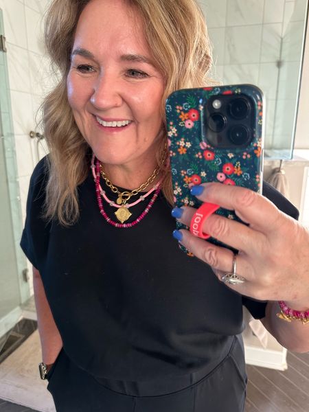 Love this colorful jewelry combination!

20% off Allie+Bess code NANETTE20
Susan Shaw coin necklace is a pretty everyday signature necklace. 

Black spanx jumpsuit size XL petite 10% off code NANETTEXSPANX

Spring summer outfits spanx jumpsuit wide leg crop accessories jewelry 

#LTKOver40 #LTKMidsize #LTKSeasonal