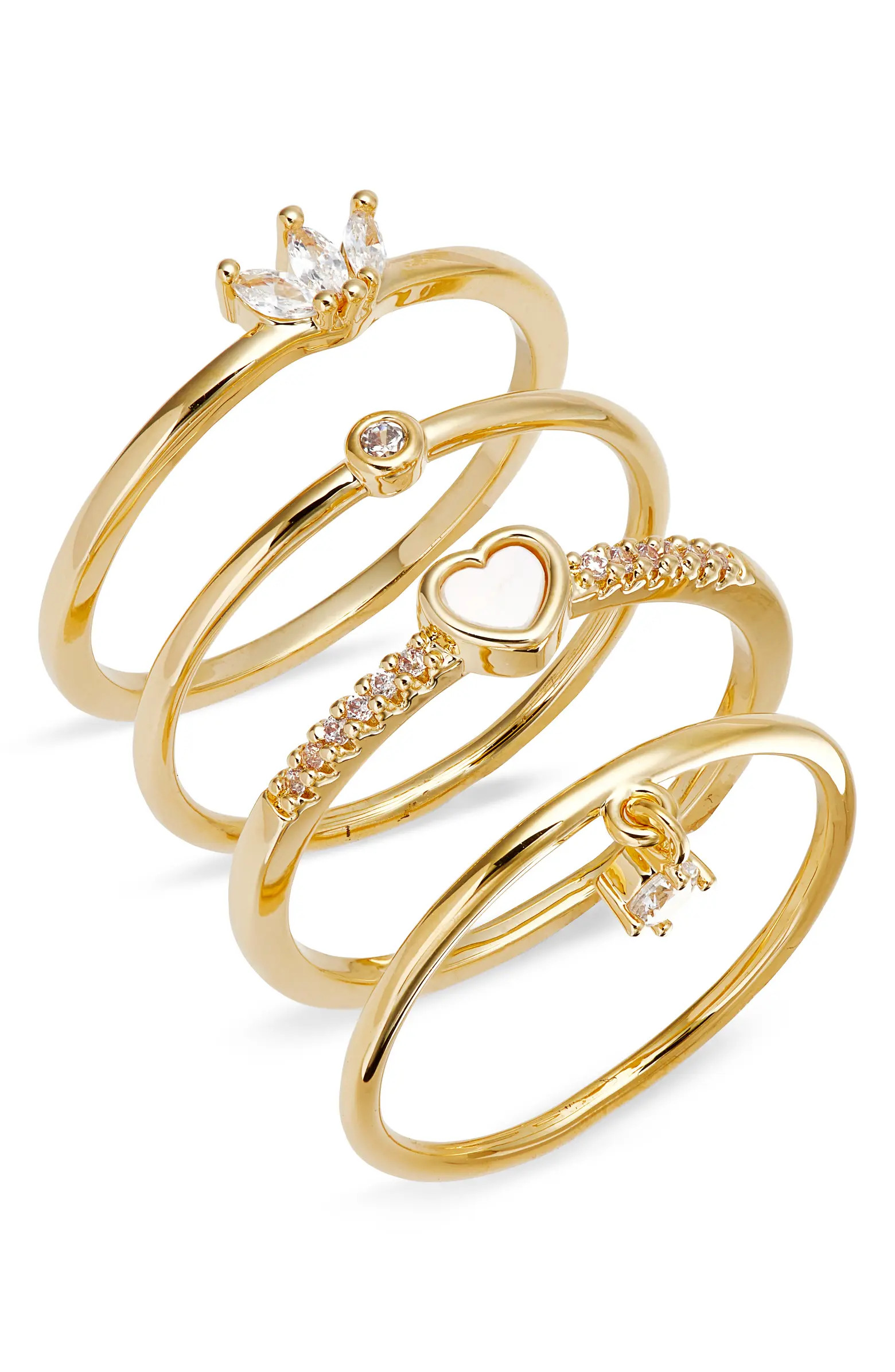 Demi Fine Delicate Set of 4 Stacking Rings | Nordstrom