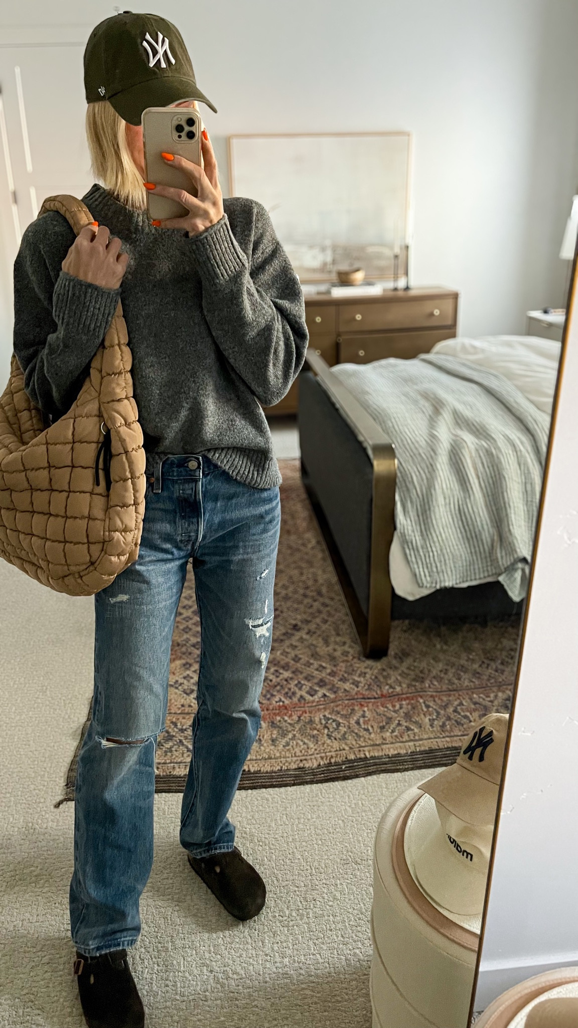 Casual fall outfit idea. Sweater is SO soft and comes in more colors! Use code: REALFALL to get 25% off

Sizing👇🏼
Sweater- wearing small
Jeans- runs tts. Wearing 27x32
Birks- I sized up
Hat- OS

#LTKxMadewell 

#LTKGiftGuide #LTKSeasonal