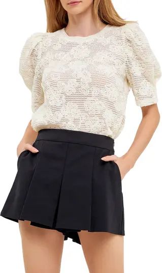 Floral Embroidered Stretch Lace Top | Nordstrom