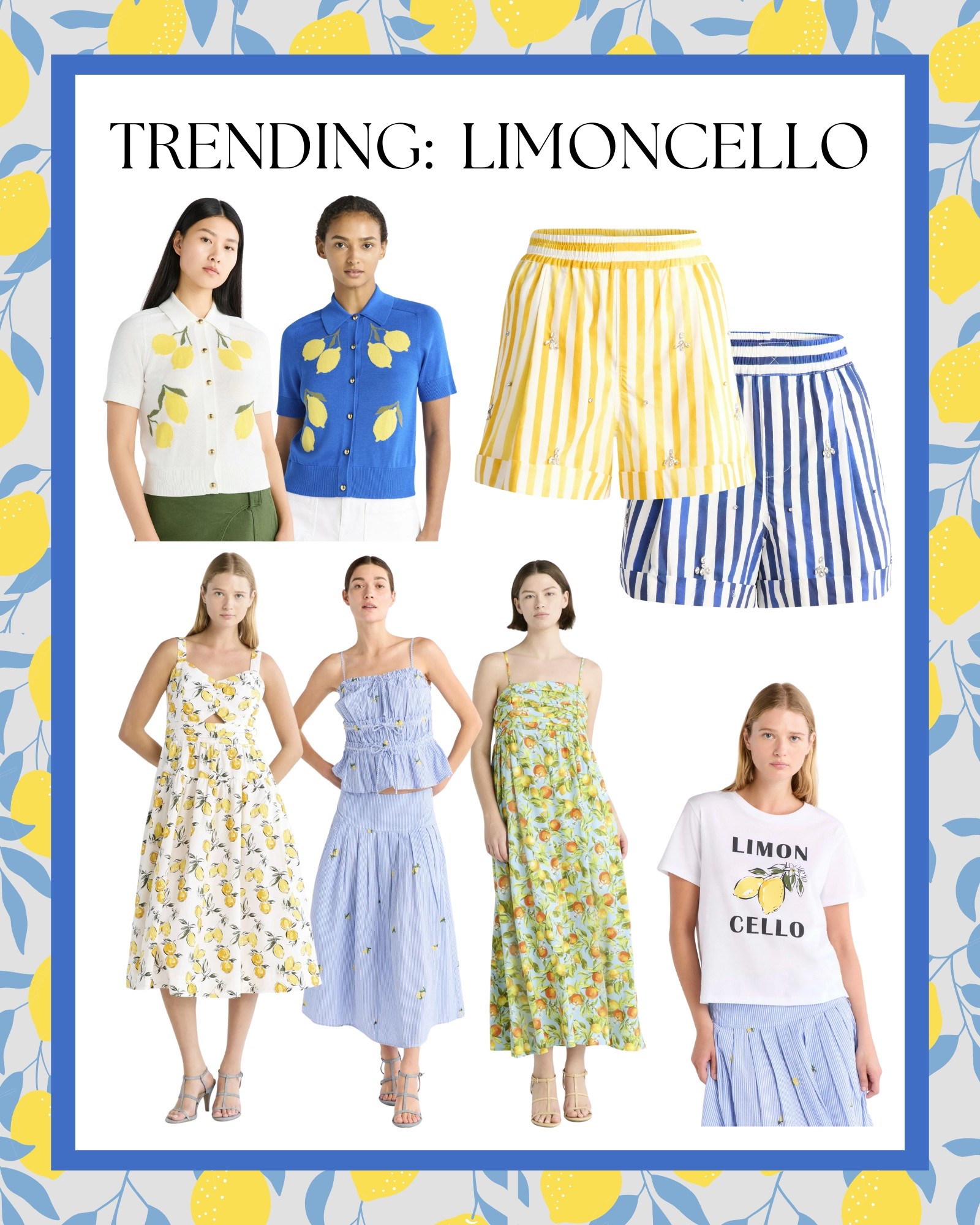Limoncello 
Lemmon yellow and blue summer styles 

#LTKSeasonal #LTKFindsUnder50 #LTKTravel