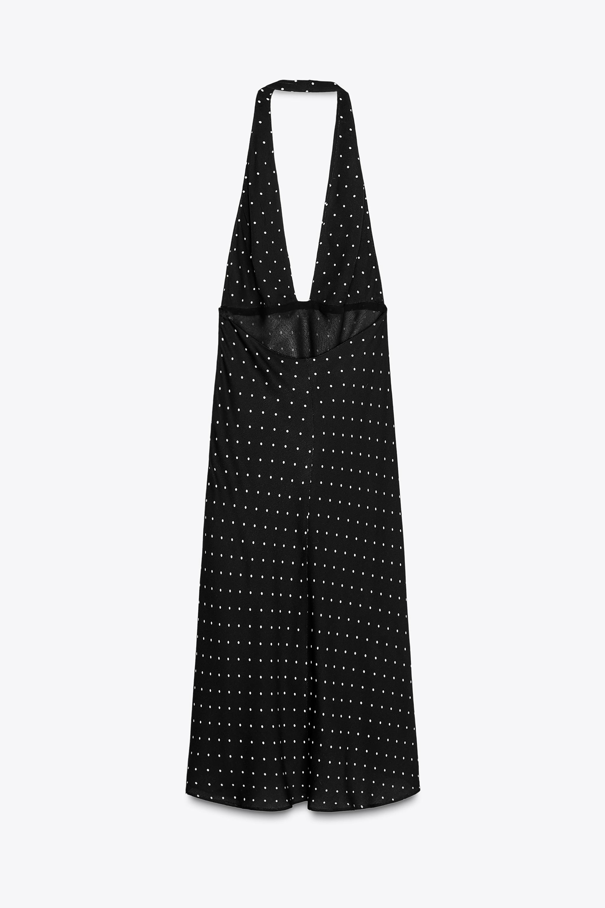 ZW COLLECTION HALTER POLKA DOT DRESS | Zara US