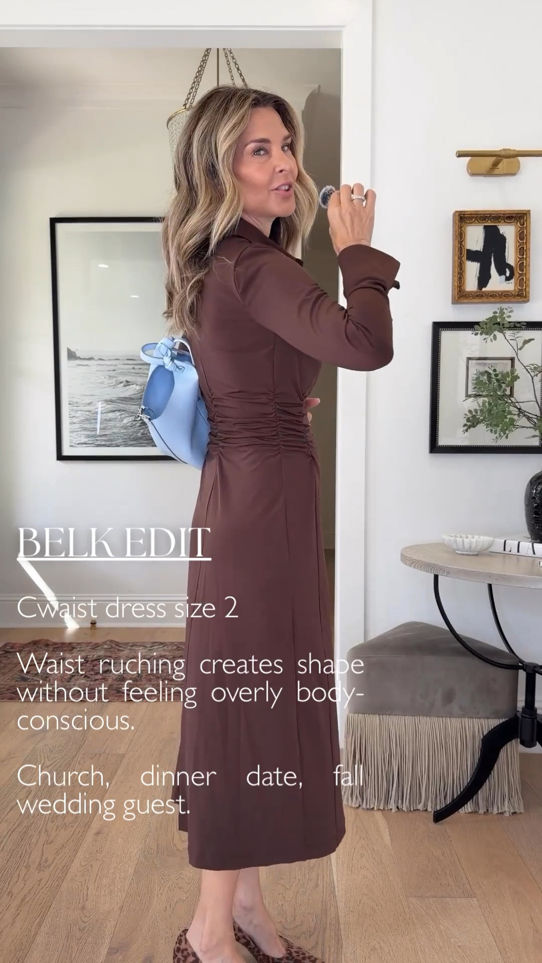 I'm 5'6
-brown cinched waist dress size 2