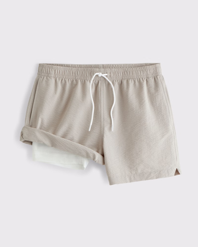 Pull-On Micro-Texture Swim Trunk | Abercrombie & Fitch (US)