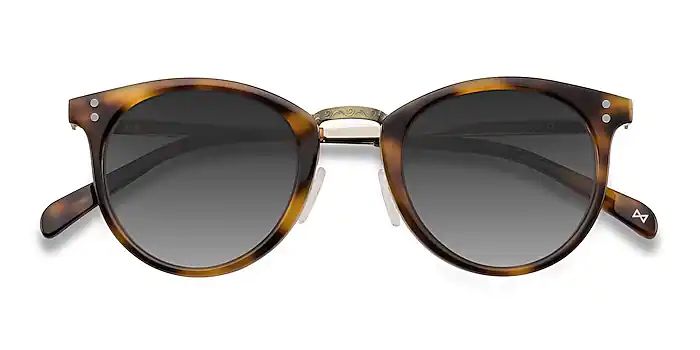 Sun Nostalgia - Round Caramel Frame Sunglasses For Women | Eyebuydirect | EyeBuyDirect.com