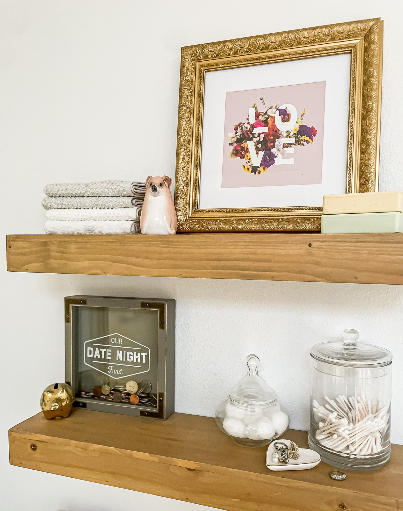 Primary Bathroom styled floating shelves 

#LTKstyletip #LTKhome #LTKFind