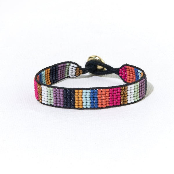 MULTI STRIPE PETITE SEED BEAD BRACELET | INK+ALLOY