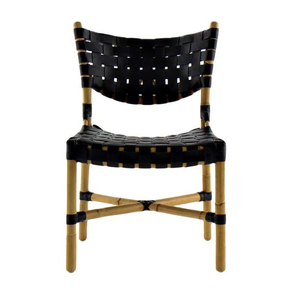 Morrison Leather Side Chair in Black | Wayfair North America