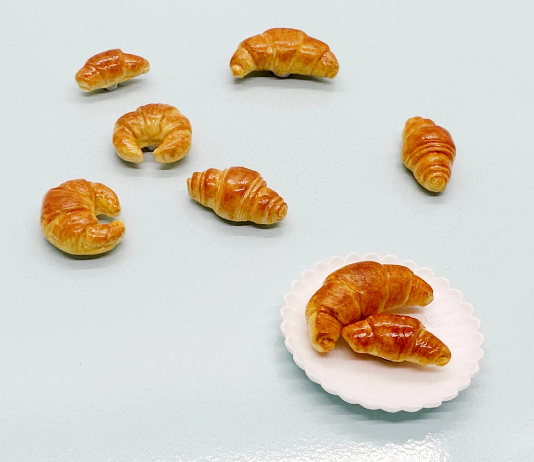 4 Mini Croissant Magnet Set - Etsy | Etsy (US)