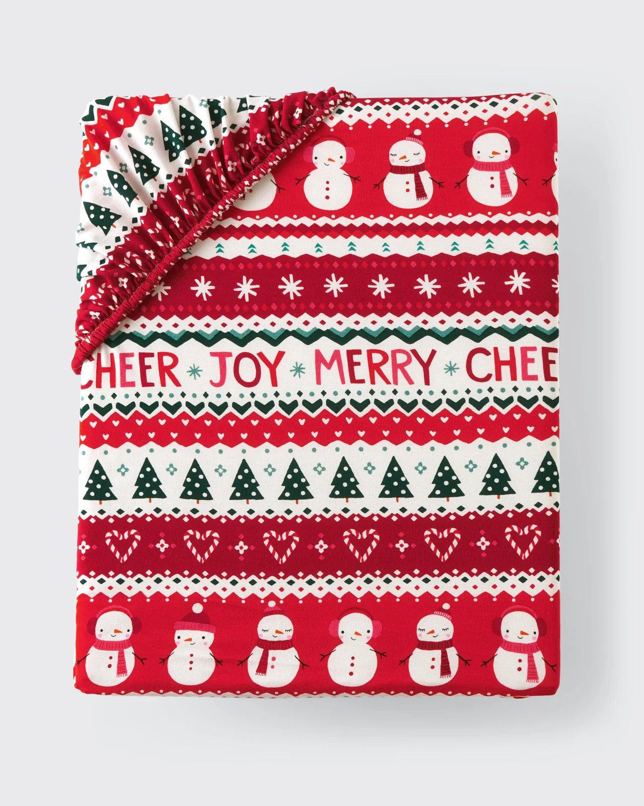 Festive Fair Isle Fitted Crib Sheet | Little Sleepies