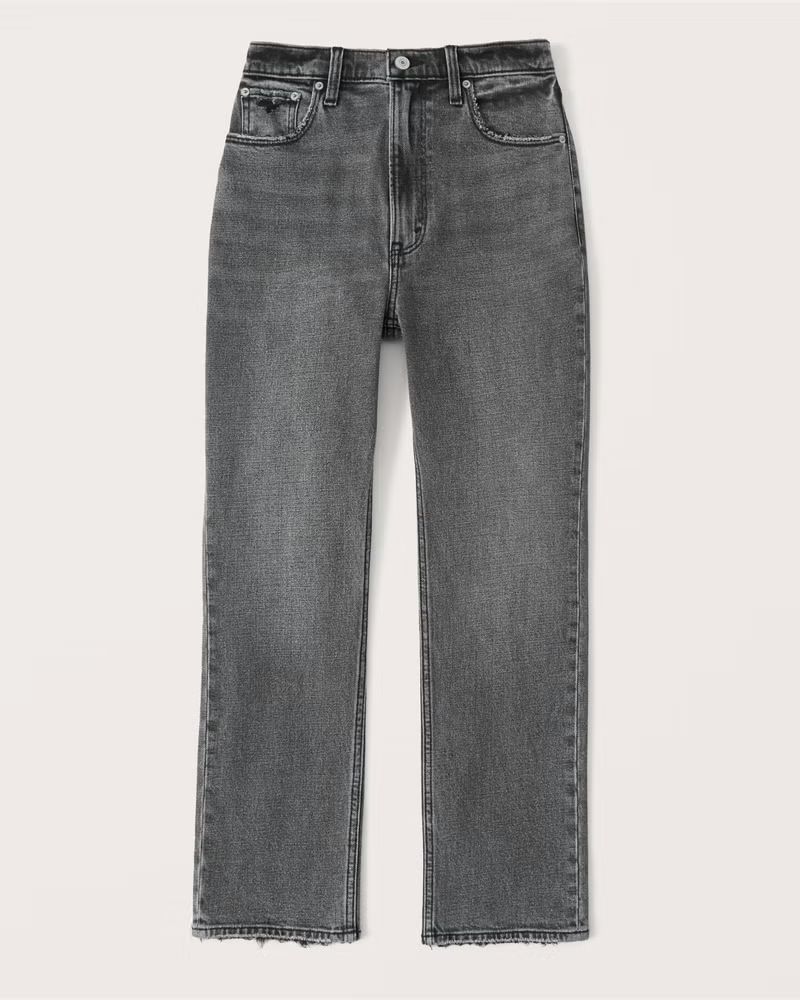 Women's Ultra High Rise Ankle Straight Jeans | Women's New Arrivals | Abercrombie.com | Abercrombie & Fitch (US)