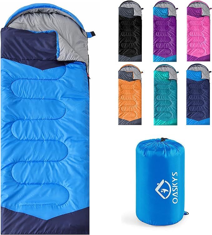 Camping Sleeping Bag - 3 Season Warm & Cool Weather - Summer Spring Fall Lightweight Waterproof f... | Amazon (US)
