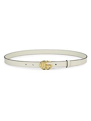 Gucci Leather belt With Double G Buckle - Black - Size 95 | Saks Fifth Avenue