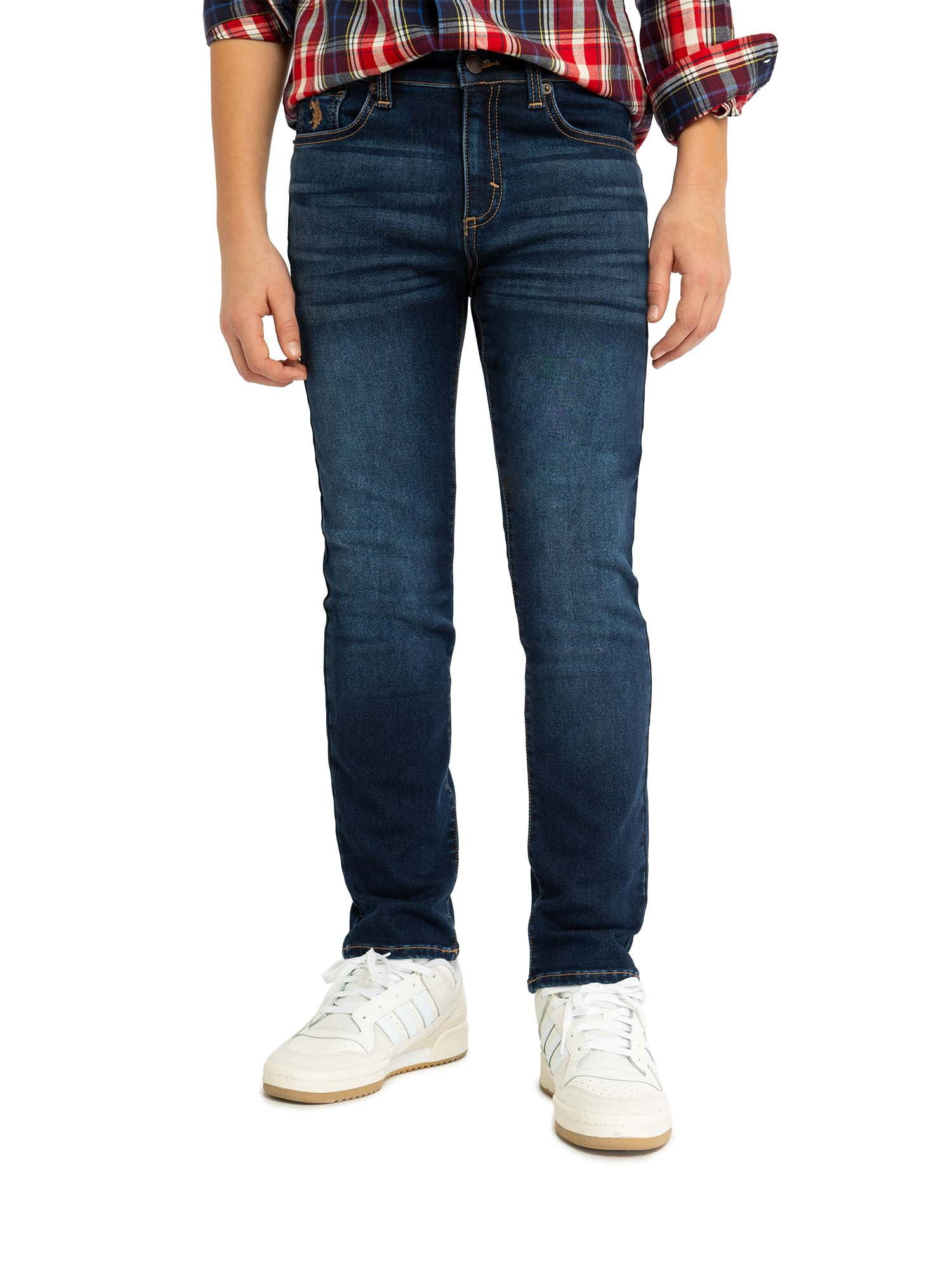 U.S. Polo Assn. Boys Skinny Knit Denim Jean, Sizes 4-18 | Walmart (US)