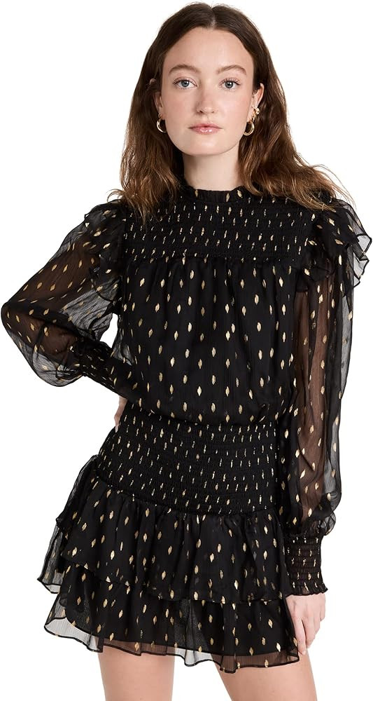 endless rose Women's Gold Dot Printed Mini Dress | Amazon (US)