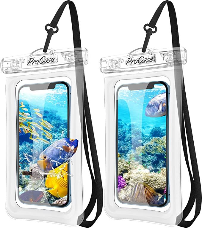 ProCase Floating Waterproof Phone Holder Pouch, Universal Float Underwater Dry Bag Case Compatible w | Amazon (US)