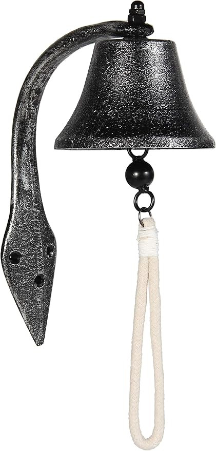 Upstreet Outdoor Dinner Bells Made of Cast Iron | Bracket Mounts Bell to Both Indoor Outdoor Wall... | Amazon (US)