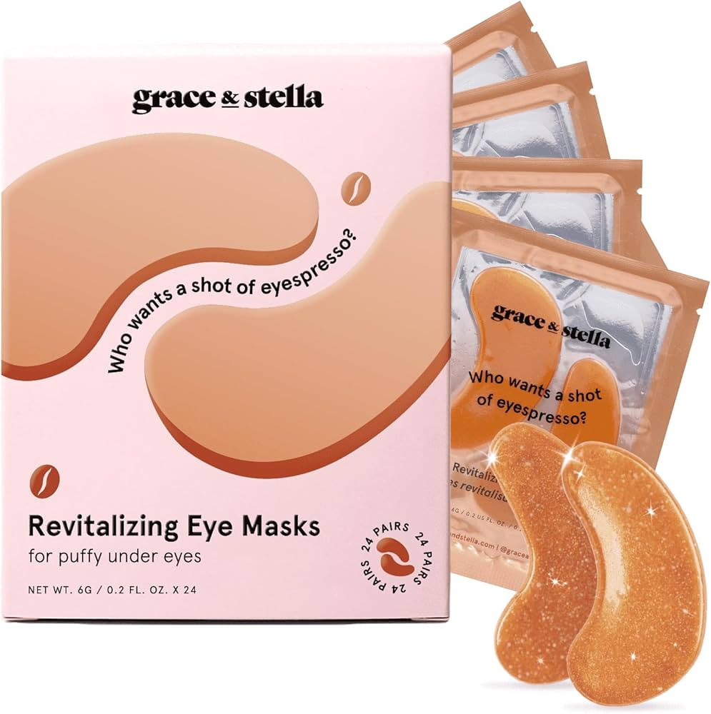 grace & stella Caffeine Under Eye Patches - Awakening Eye Patches for Puffy Eyes and Dark Circles... | Amazon (US)