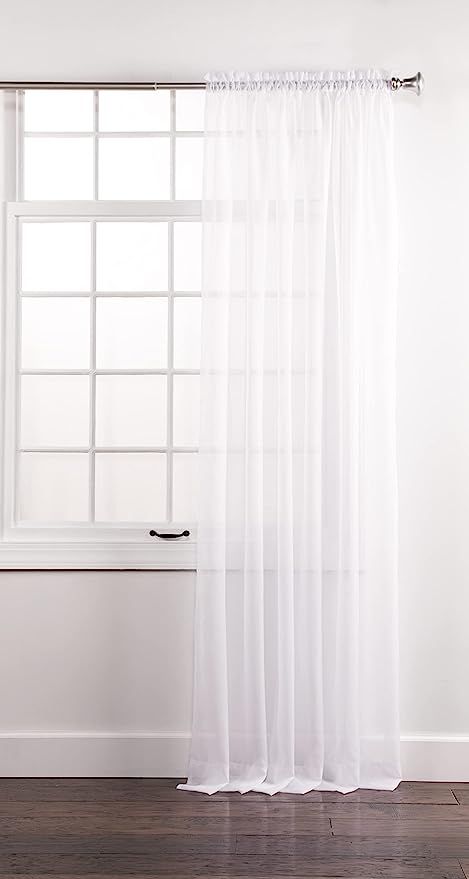 Stylemaster Elegance Sheer Voile, 60" X 108" | Panel, White | Amazon (US)