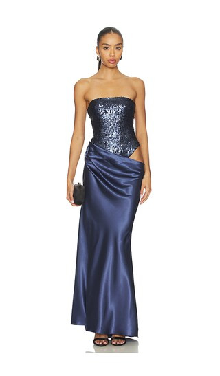 Carrie Maxi Dress in Navy | Revolve Clothing (Global)