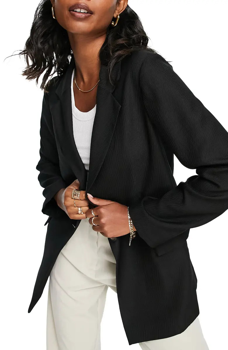 Topshop Oversize Twill Jersey Blazer | Nordstrom | Nordstrom