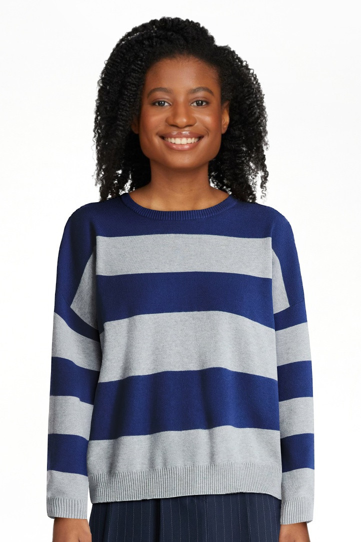 No Boundaries Striped Sweater, Lightweight, Women's | Walmart (US)