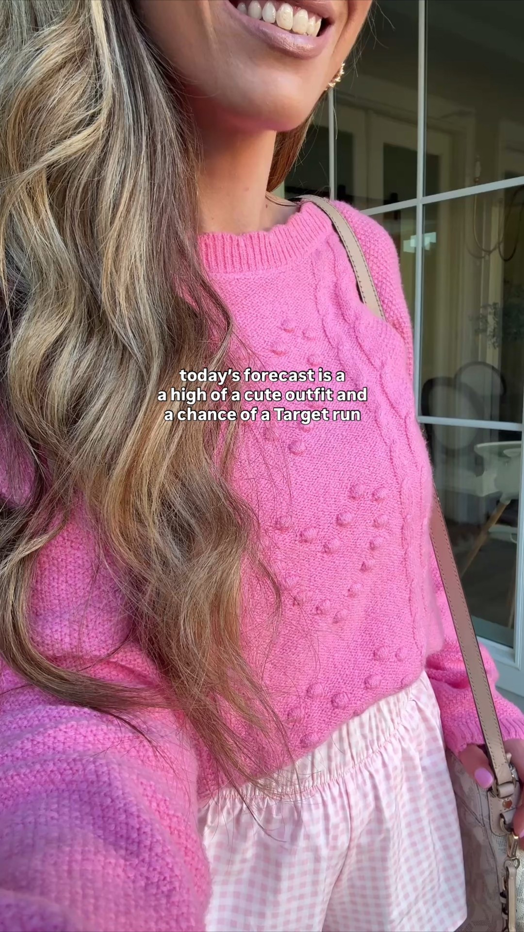 Will be wearing this outfit on repeat - so cute for Valentine’s Day / spring !! 

Size small in sweater and XS in pink gingham athletic shorts 

#LTKdayinmylife #LTKmomlife #LTKootd