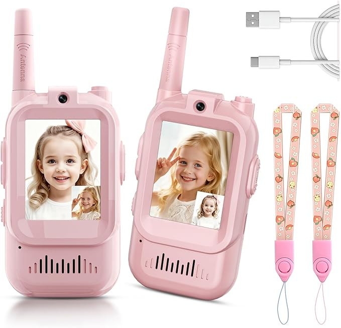 Video Walkie Talkies for Kids, Handheld 2 Pack Rechargeable Video Intercom Kids Walkies Talkies, ... | Amazon (US)