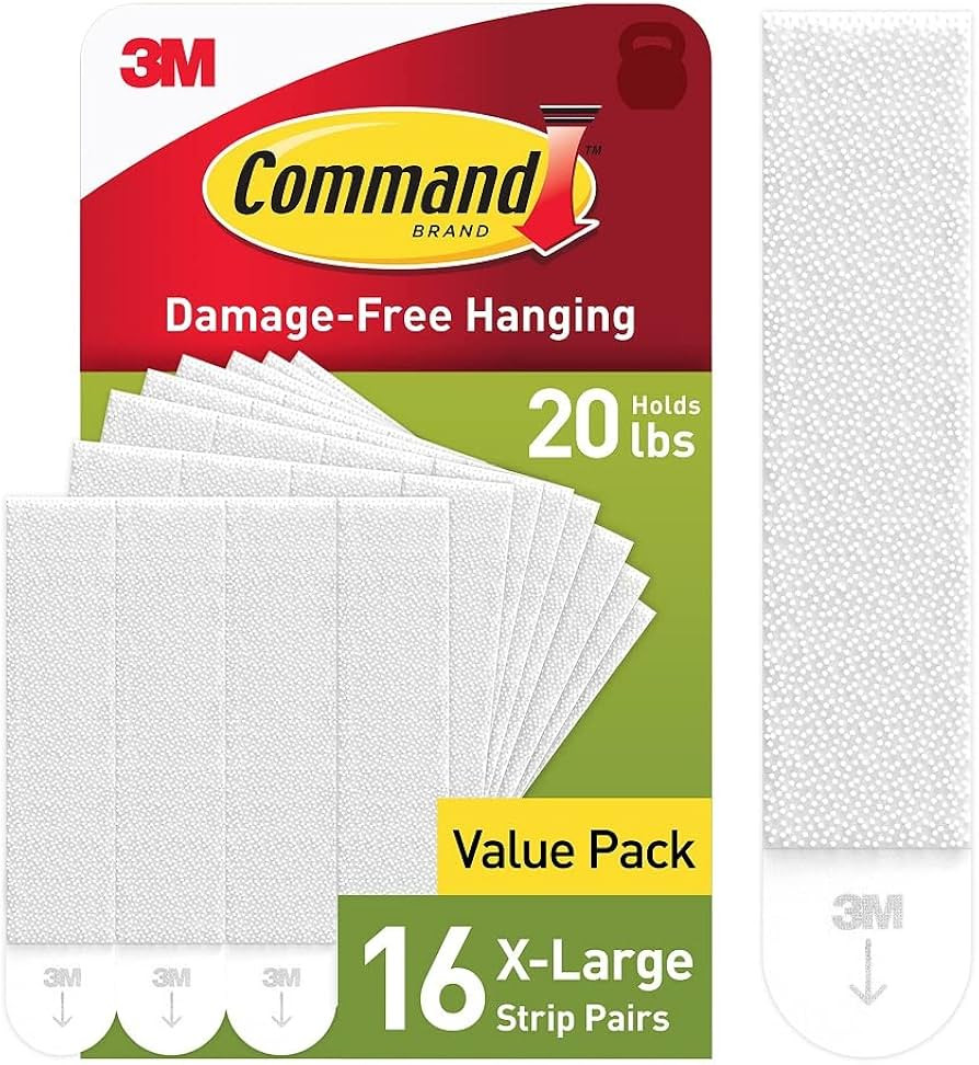 Command 20 lb XL Heavyweight Picture Hanging Strips 16 Pairs (32 Command Strips), Damage Free Han... | Amazon (US)