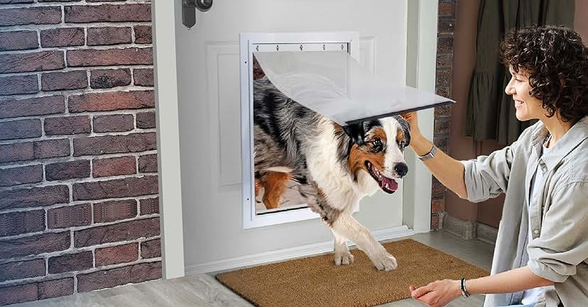 PetSafe 1-Piece Sliding Glass Pet Door for Dogs and Cats - Adjustable Height up to 80 11/16"- Lar... | Amazon (US)