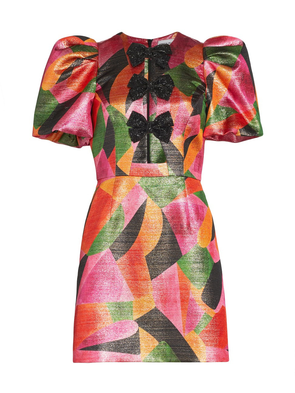 Women's Copacabana Metallic Bow Minidress - Print - Size 10 - Print - Size 10 | Saks Fifth Avenue