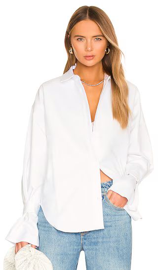 Tabbed Poplin Shirt in White001 | Revolve Clothing (Global)