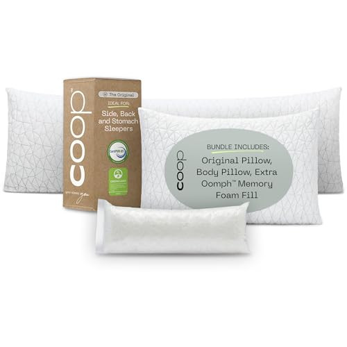 Coop Home Goods Original Adjustable Pillow Queen & The Body Pillow Bundle, Set Includes (1) Queen Loft & (1) Body | Amazon (US)
