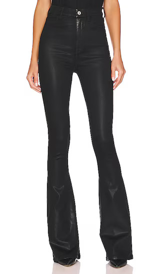 Ultra High Rise Skinny Boot in Coated Black | Revolve Clothing (Global)