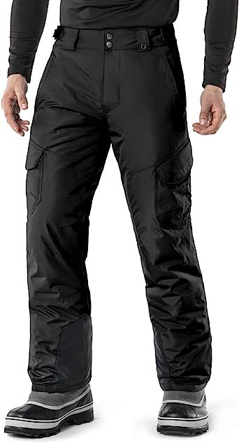 TSLA Men's Winter Snow Pants, Waterproof Insulated Ski Pants, Ripstop Windproof Snowboard Bottoms | Amazon (US)