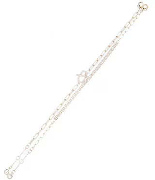 Anna & Ava Waterproof Chain Link and CZ Stones Line Bracelet Set | Dillard's | Dillard's