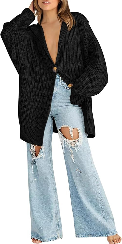 PRETTYGARDEN Womens Fall Fashion 2024 Open Front Oversized Cardigan Sweaters for Women Lightweigh... | Amazon (US)