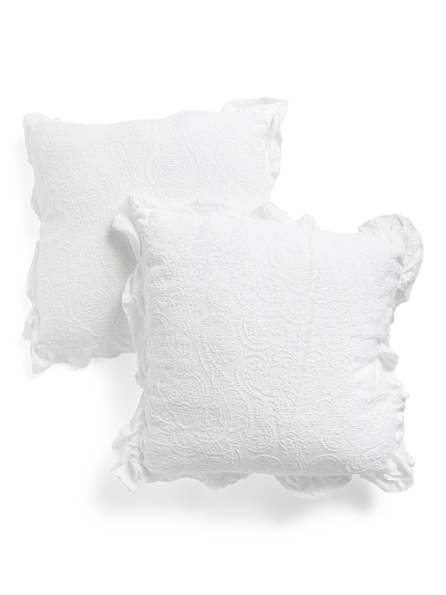 Made In Portugal 2pk 26x26 Ruffle Euro Pillows | Bed & Bath | Marshalls | Marshalls
